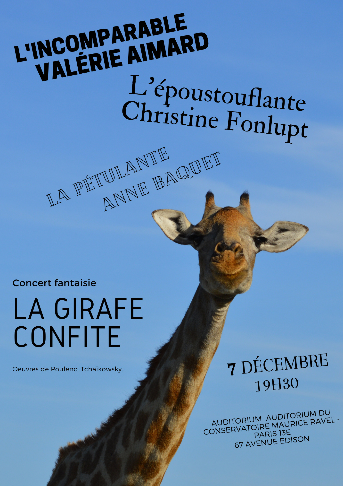 La Girafe Confite, cabaret concert avec Christine Fonlupt