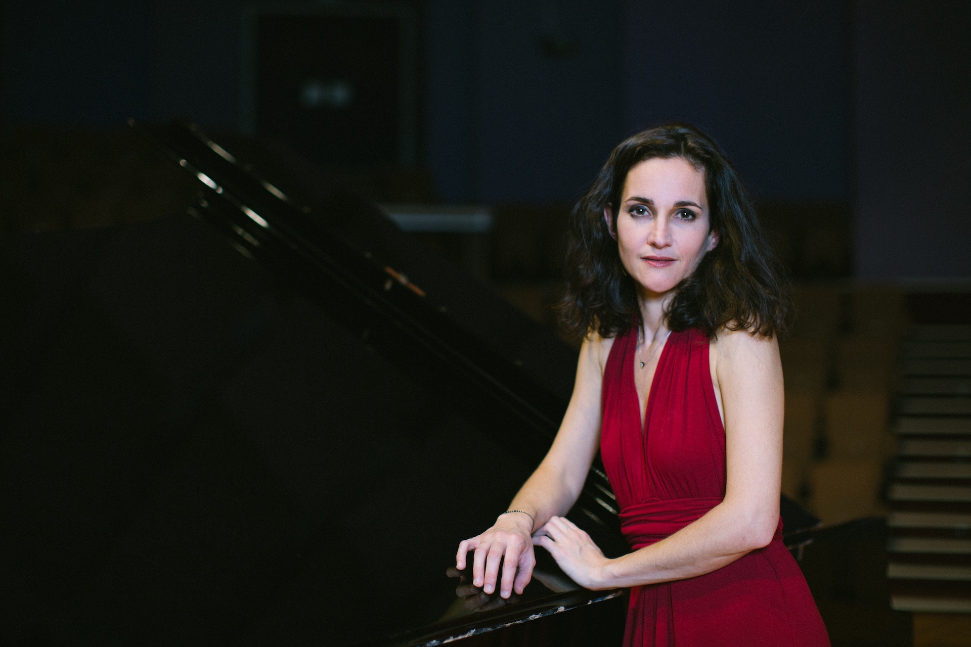 Récital de piano de Christine Fonlupt devant le public