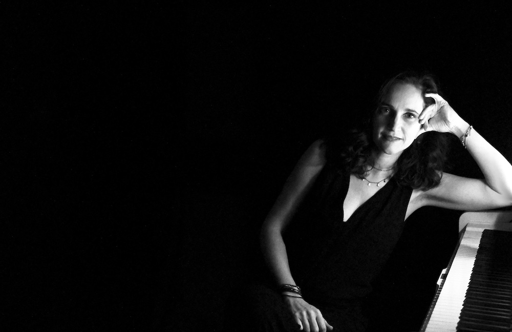 Portrait en noir et blanc de Christine Fonlupt