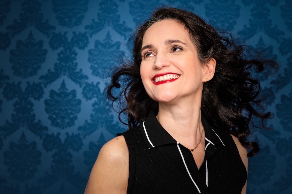 Christine Fonlupt lors d’une séance photographique